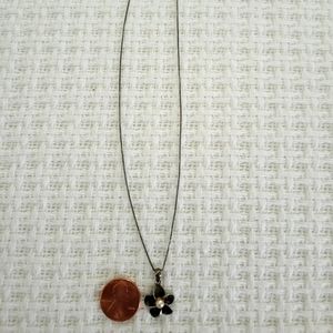 Silver Pearl Flower pendant silver necklace
